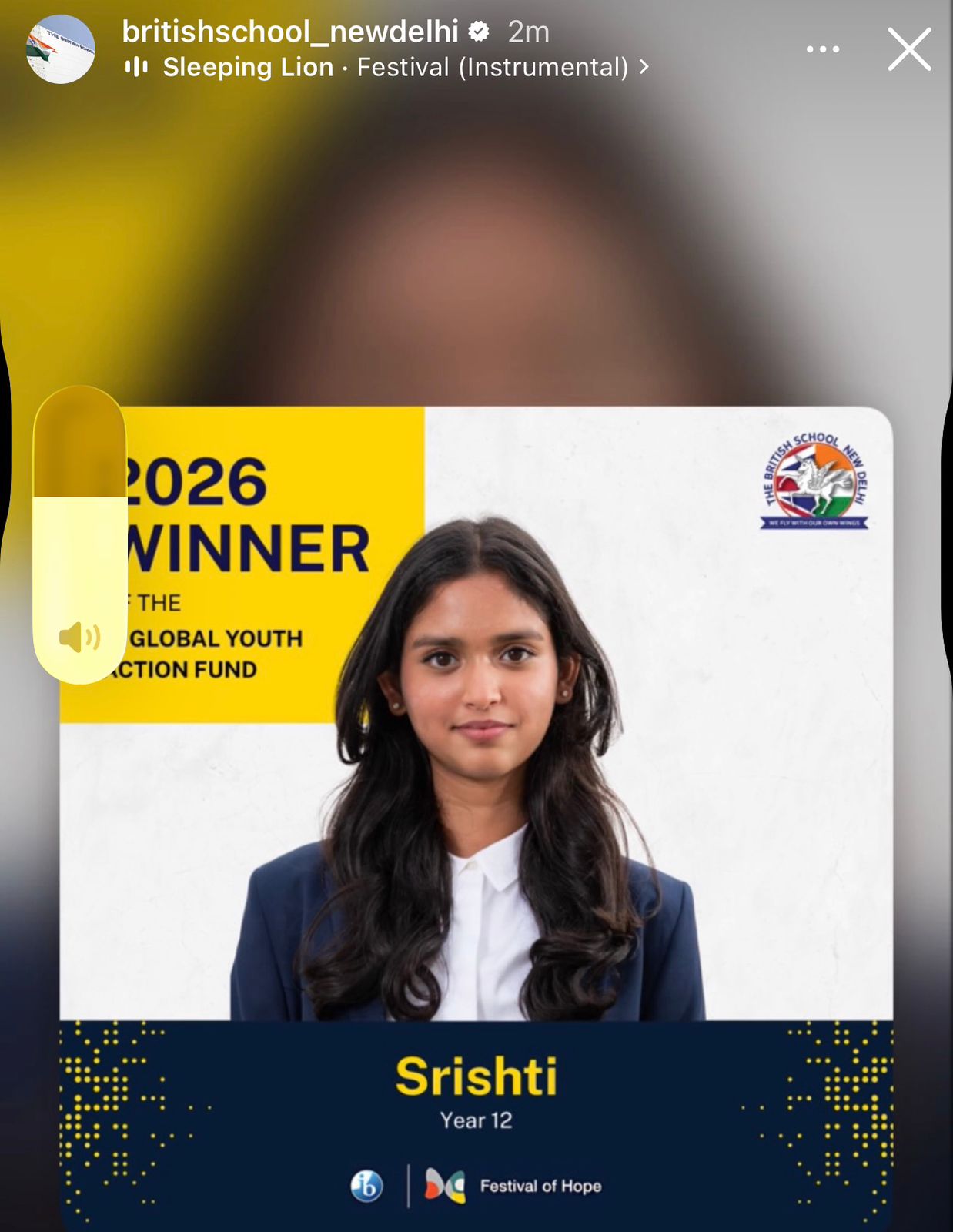 Srishti Aggarwal school achievement announcement